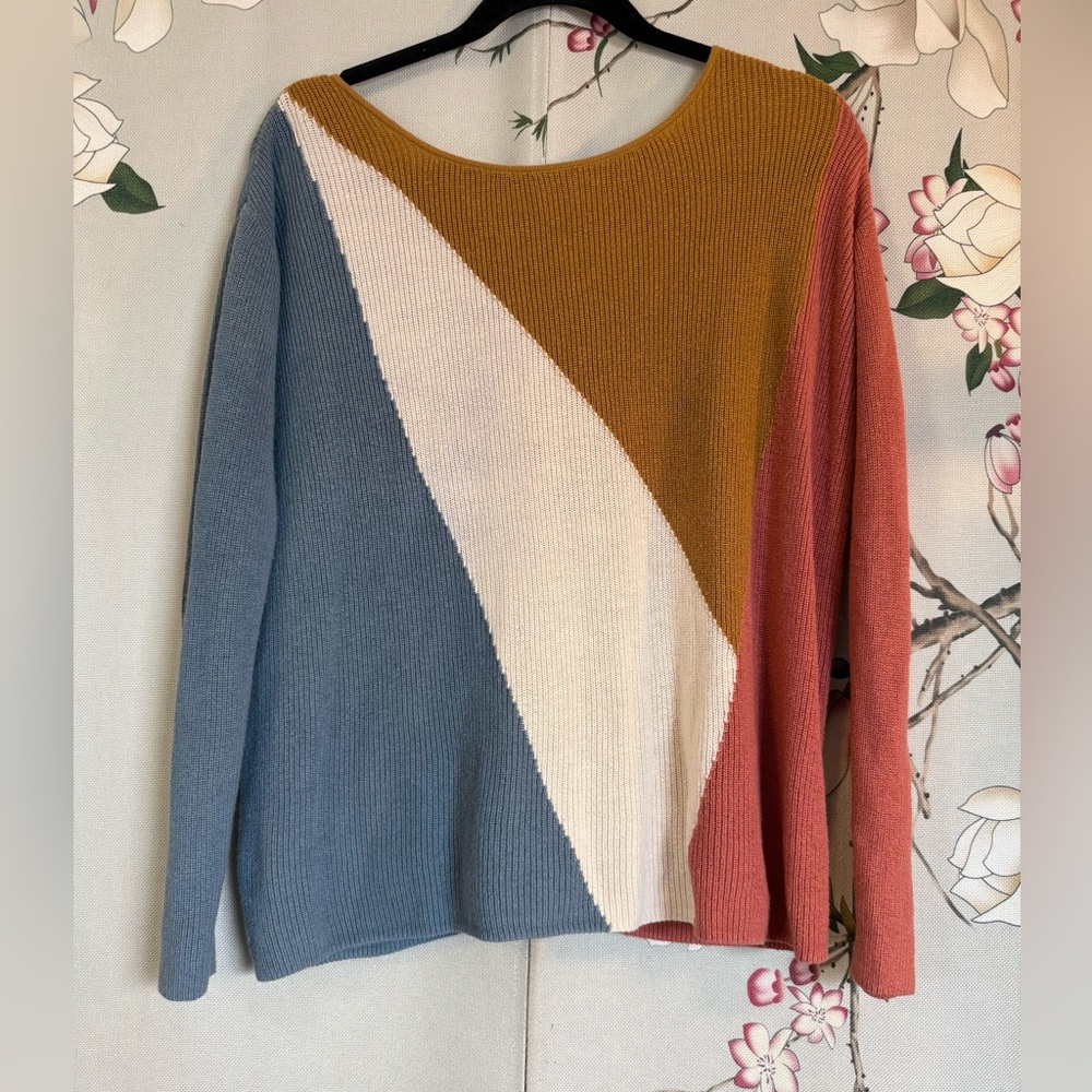 Sézane Matthias Geometric Colorblock Sweater